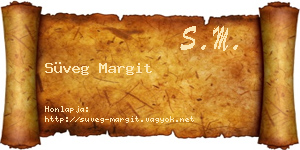 Süveg Margit névjegykártya